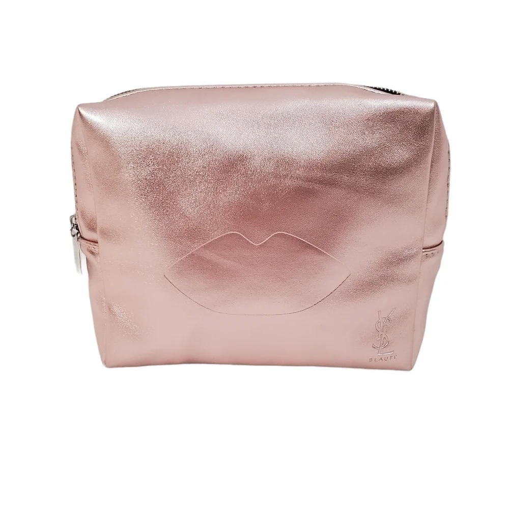 Yves Saint Laurent YSL Pink Shimmer Costmetic Bag Like New
